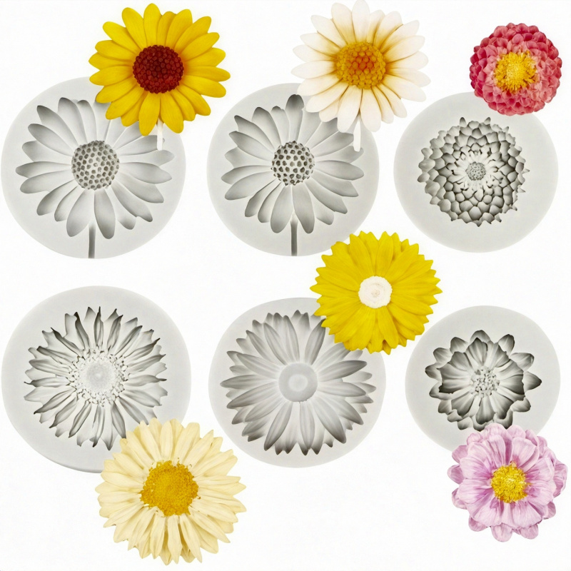 Soap Making Organic - 6 pièces, moule en silicone tournesol