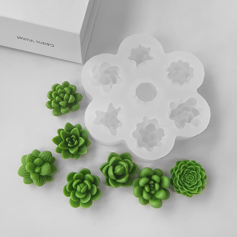 Soap Making In Home - Moule en silicone 7-en-1 pour plantes