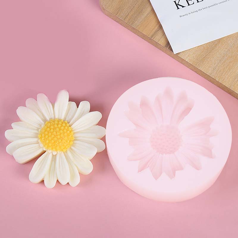 Soap Making In Home - Moule à bougie en Silicone, marguerite,