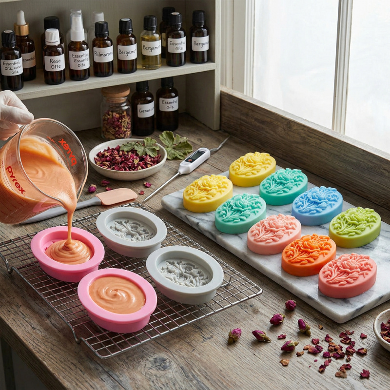 4 moules en silicone en forme  - Soap Making Organic avis et prix